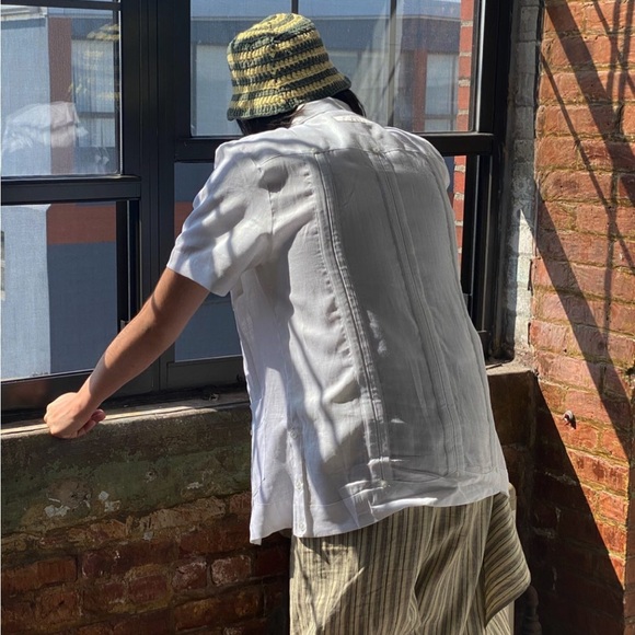 Gala octuvre grailed embroidered linen Guayabera shirt - Picture 3 of 7